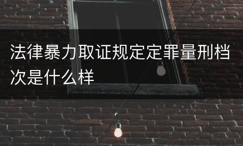 法律暴力取证规定定罪量刑档次是什么样
