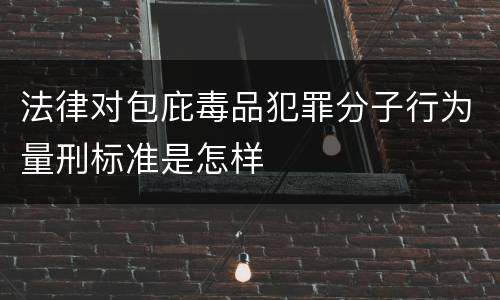 法律对包庇毒品犯罪分子行为量刑标准是怎样