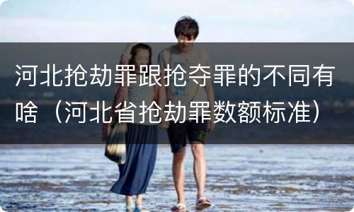 河北抢劫罪跟抢夺罪的不同有啥（河北省抢劫罪数额标准）