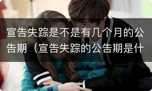 宣告失踪是不是有几个月的公告期（宣告失踪的公告期是什么意思）