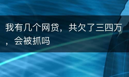 我有几个网贷，共欠了三四万，会被抓吗