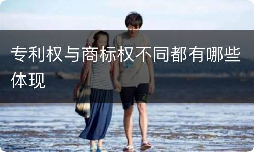专利权与商标权不同都有哪些体现