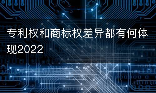 专利权和商标权差异都有何体现2022