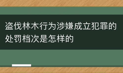 盗伐林木行为涉嫌成立犯罪的处罚档次是怎样的