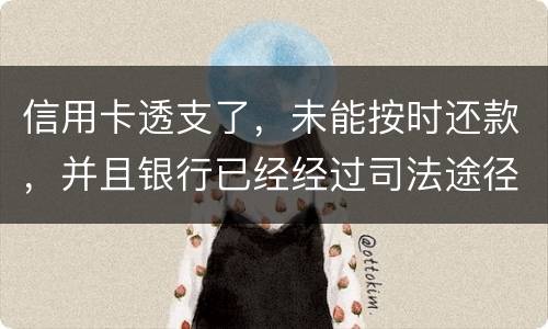 信用卡透支了，未能按时还款，并且银行已经经过司法途径来诉讼，该怎么办