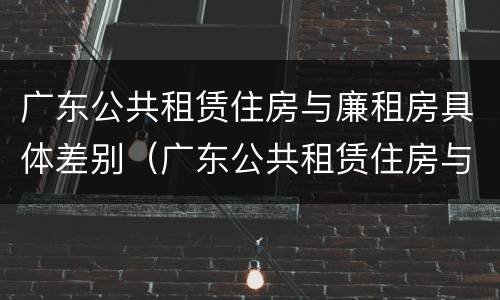 广东公共租赁住房与廉租房具体差别（广东公共租赁住房与廉租房具体差别在哪）