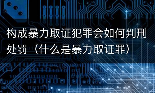 构成暴力取证犯罪会如何判刑处罚（什么是暴力取证罪）