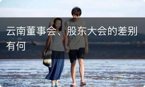云南董事会、股东大会的差别有何