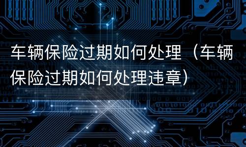 车辆保险过期如何处理（车辆保险过期如何处理违章）