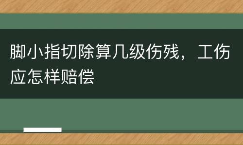 脚小指切除算几级伤残，工伤应怎样赔偿