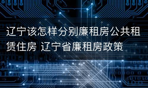 辽宁该怎样分别廉租房公共租赁住房 辽宁省廉租房政策