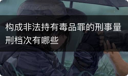 构成非法持有毒品罪的刑事量刑档次有哪些