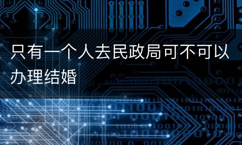 只有一个人去民政局可不可以办理结婚