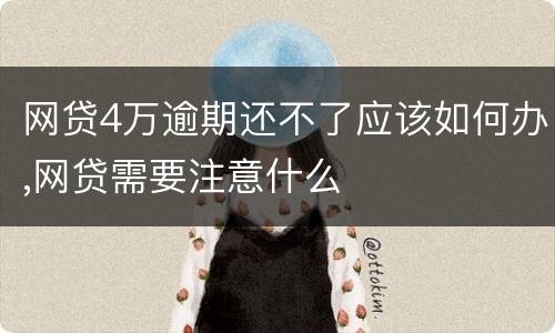 网贷4万逾期还不了应该如何办,网贷需要注意什么