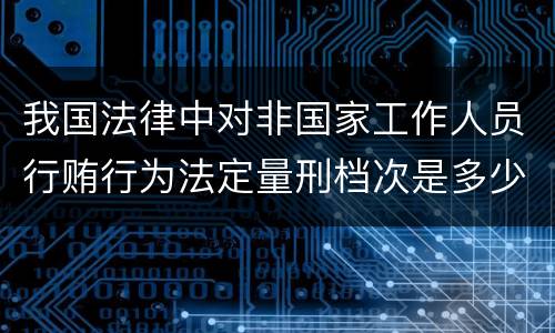我国法律中对非国家工作人员行贿行为法定量刑档次是多少