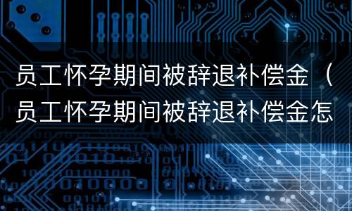 员工怀孕期间被辞退补偿金（员工怀孕期间被辞退补偿金怎么算）