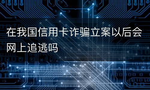 在我国信用卡诈骗立案以后会网上追逃吗