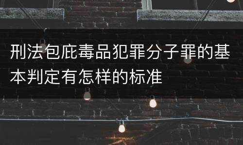刑法包庇毒品犯罪分子罪的基本判定有怎样的标准