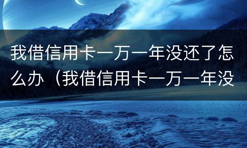 我借信用卡一万一年没还了怎么办(我借信用卡一万一年没还了怎么办呢)