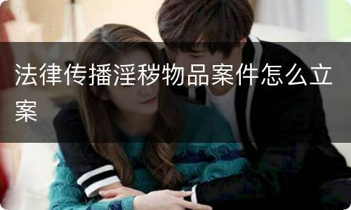 法律传播淫秽物品案件怎么立案