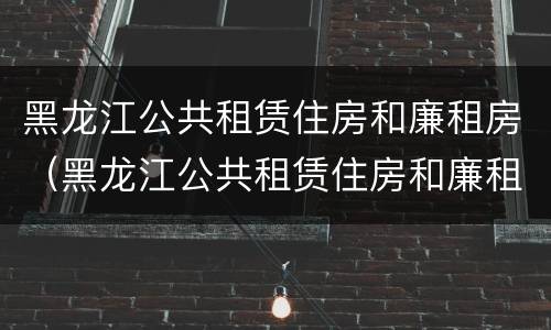 黑龙江公共租赁住房和廉租房（黑龙江公共租赁住房和廉租房区别）
