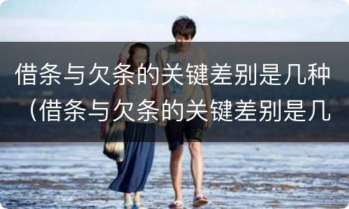 借条与欠条的关键差别是几种（借条与欠条的关键差别是几种类型）