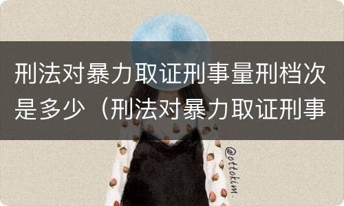 刑法对暴力取证刑事量刑档次是多少（刑法对暴力取证刑事量刑档次是多少的规定）