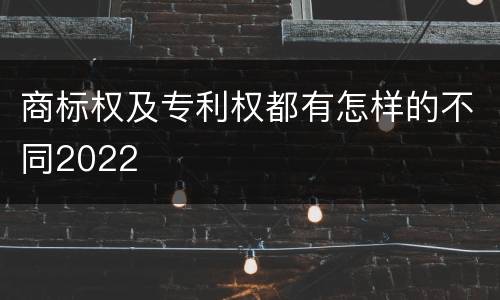 商标权及专利权都有怎样的不同2022