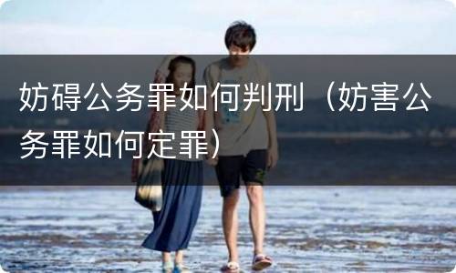 妨碍公务罪如何判刑（妨害公务罪如何定罪）