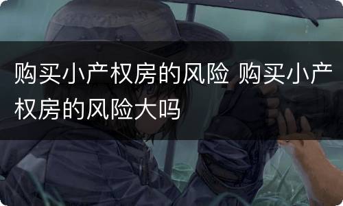购买小产权房的风险 购买小产权房的风险大吗