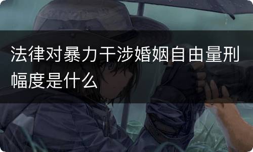 法律对暴力干涉婚姻自由量刑幅度是什么