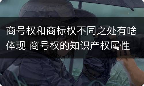 商号权和商标权不同之处有啥体现 商号权的知识产权属性