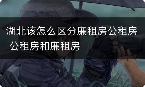 湖北该怎么区分廉租房公租房 公租房和廉租房