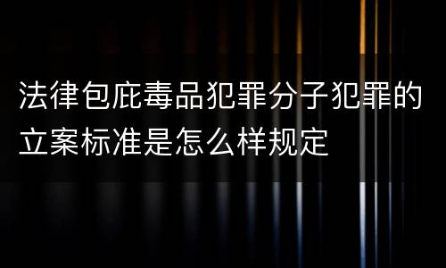 法律包庇毒品犯罪分子犯罪的立案标准是怎么样规定