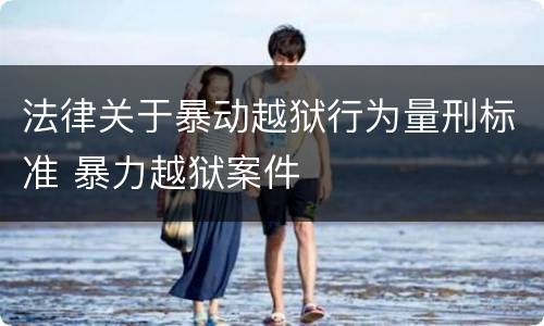 法律关于暴动越狱行为量刑标准 暴力越狱案件