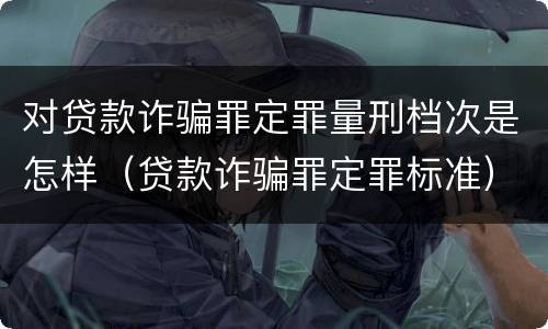 对贷款诈骗罪定罪量刑档次是怎样（贷款诈骗罪定罪标准）