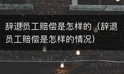 辞退员工赔偿是怎样的（辞退员工赔偿是怎样的情况）
