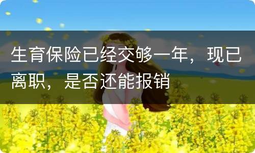 生育保险已经交够一年，现已离职，是否还能报销