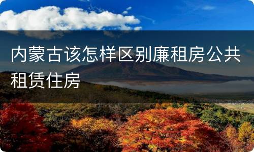 内蒙古该怎样区别廉租房公共租赁住房