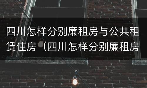 四川怎样分别廉租房与公共租赁住房（四川怎样分别廉租房与公共租赁住房呢）