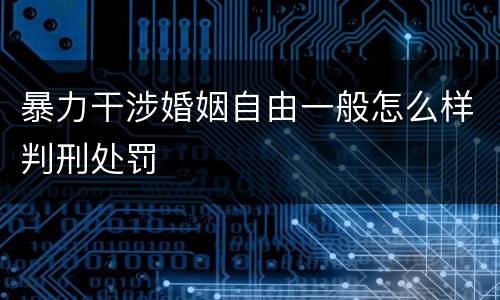 暴力干涉婚姻自由一般怎么样判刑处罚