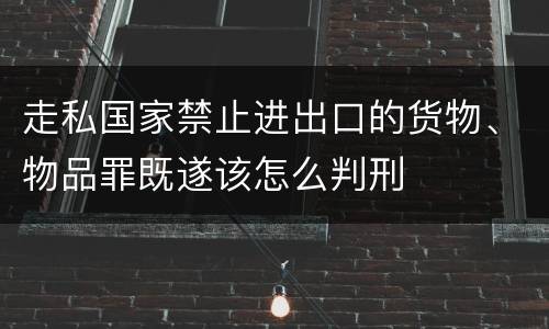 走私国家禁止进出口的货物、物品罪既遂该怎么判刑