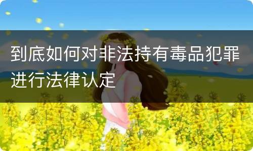 到底如何对非法持有毒品犯罪进行法律认定