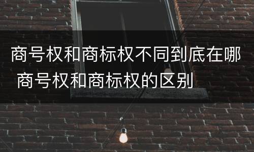 商号权和商标权不同到底在哪 商号权和商标权的区别