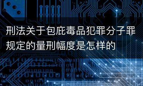 刑法关于包庇毒品犯罪分子罪规定的量刑幅度是怎样的