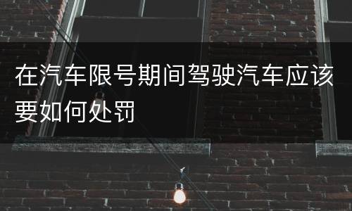在汽车限号期间驾驶汽车应该要如何处罚