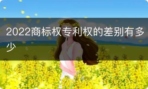 2022商标权专利权的差别有多少