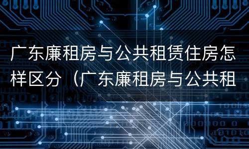 广东廉租房与公共租赁住房怎样区分（广东廉租房与公共租赁住房怎样区分出来）