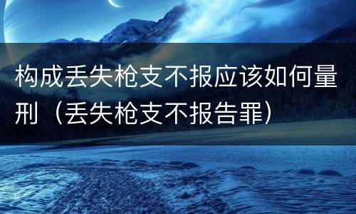 构成丢失枪支不报应该如何量刑（丢失枪支不报告罪）
