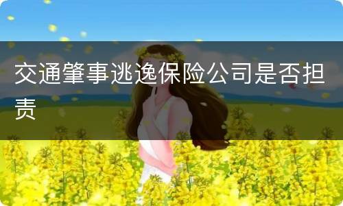 交通肇事逃逸保险公司是否担责